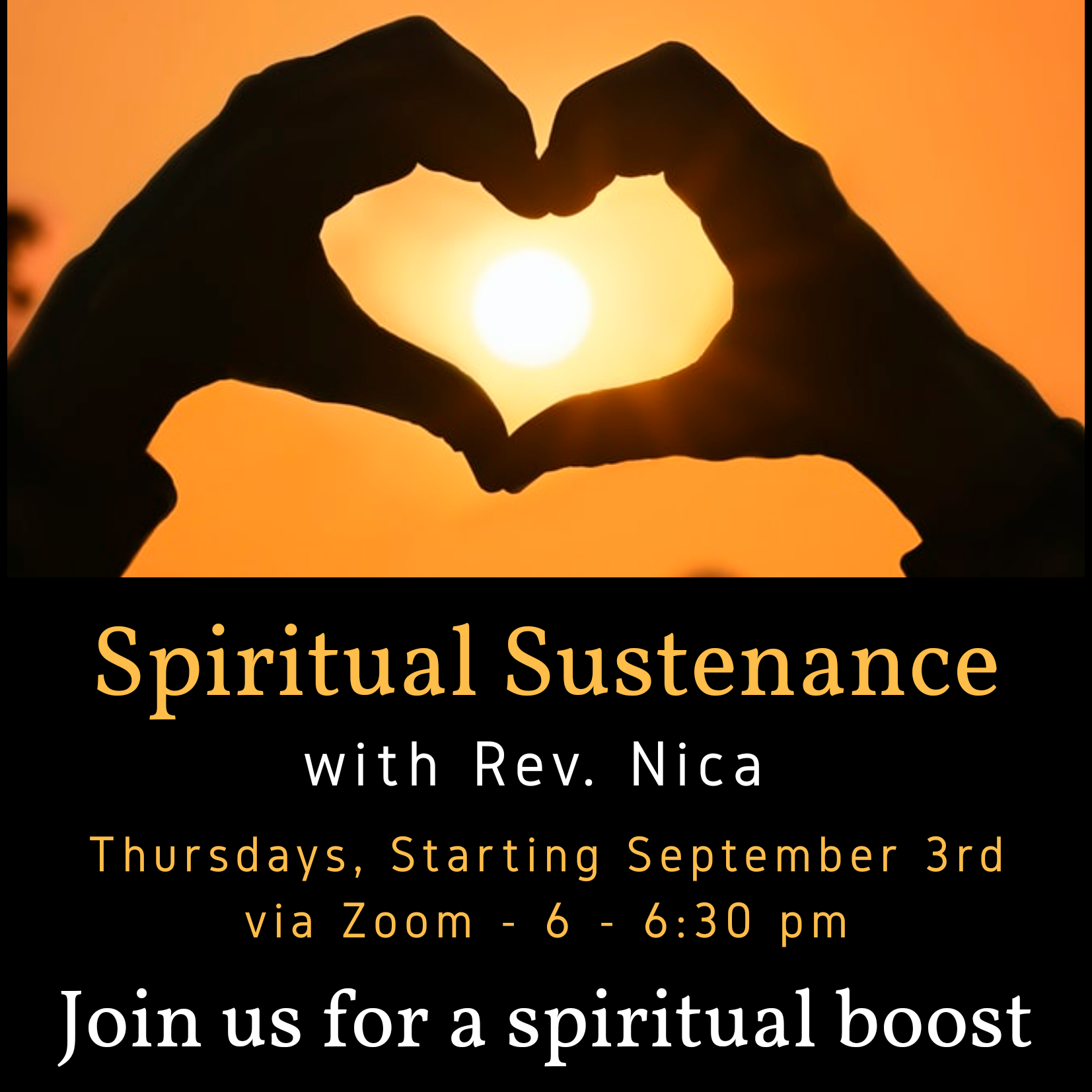 Spiritual Sustenance with Rev. Nica