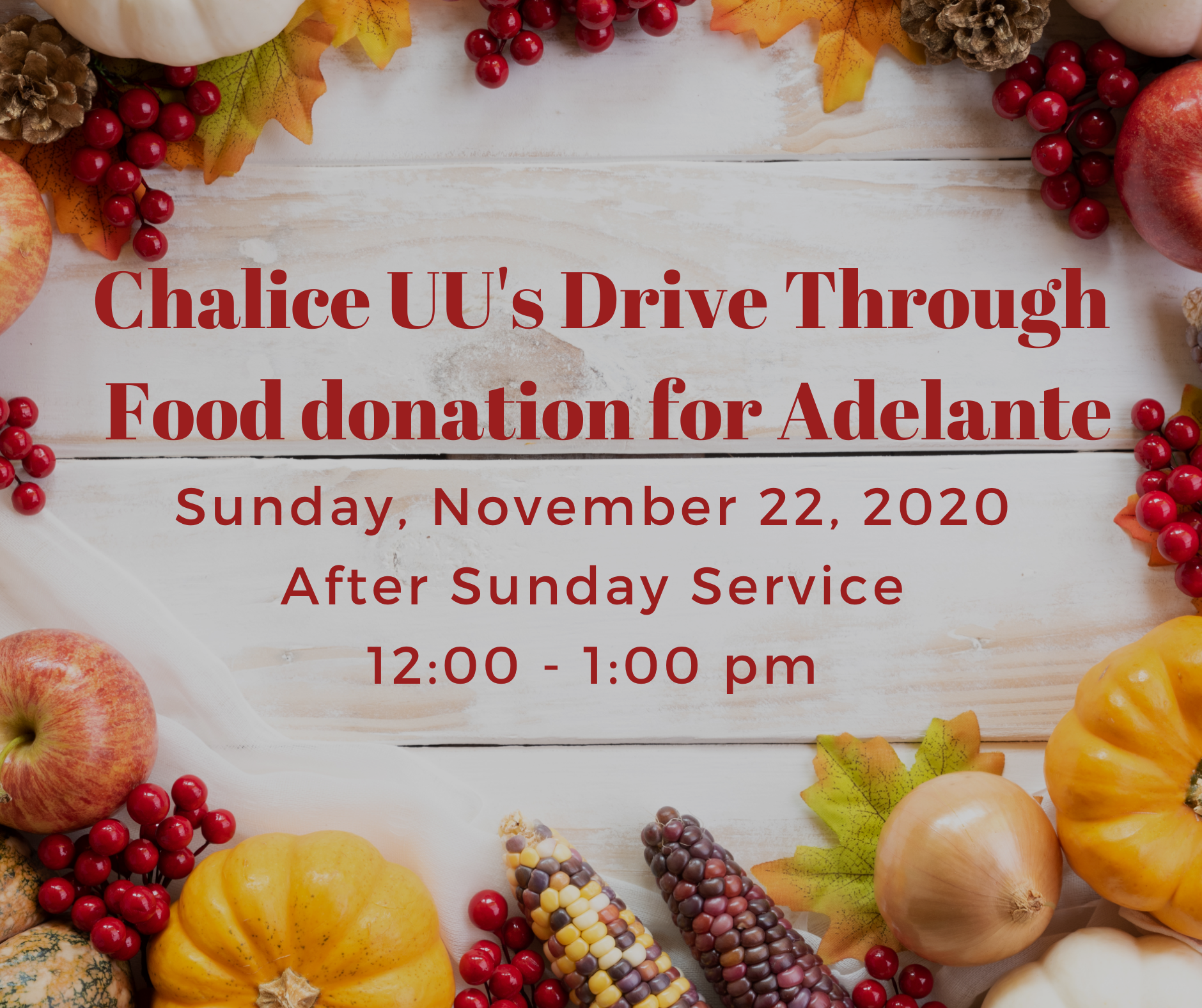 Chalice Drive Through Food Collection for Adelante