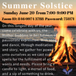 Summer Solstice Ritual Celebration