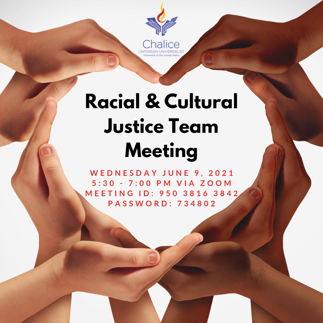 Next Racial & Cultural Justice Team meeting